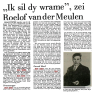Krant: Roelof van der Meulen over Durk Tabak