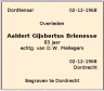 Overlijdensadvertentie: Aaldert Gijsbertus Brienesse 1885 2-12-1968