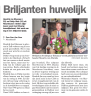 Krantenartikel: Briljanten huwelijk Hendrik Jan Eikenaar en Dirkje Wup