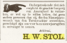 Advertentie: H.W. Stol