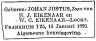Geboorteadvertentie: Johan Justus Eikenaar