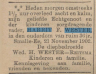 Krant: overlijden Harrit F. Wester