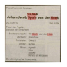 Overlijdensadvertentie: Johan Jacob Spahr van der Hoek