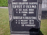 Grafsteen Geert Pieter Bouma (geb. 22-aug-1880) en Geertje Paulusma (geb. 11-mar-1879)